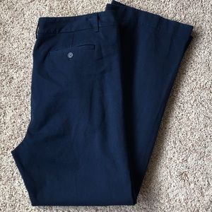 Eddie Bauer navy trousers. Size 18x32” long